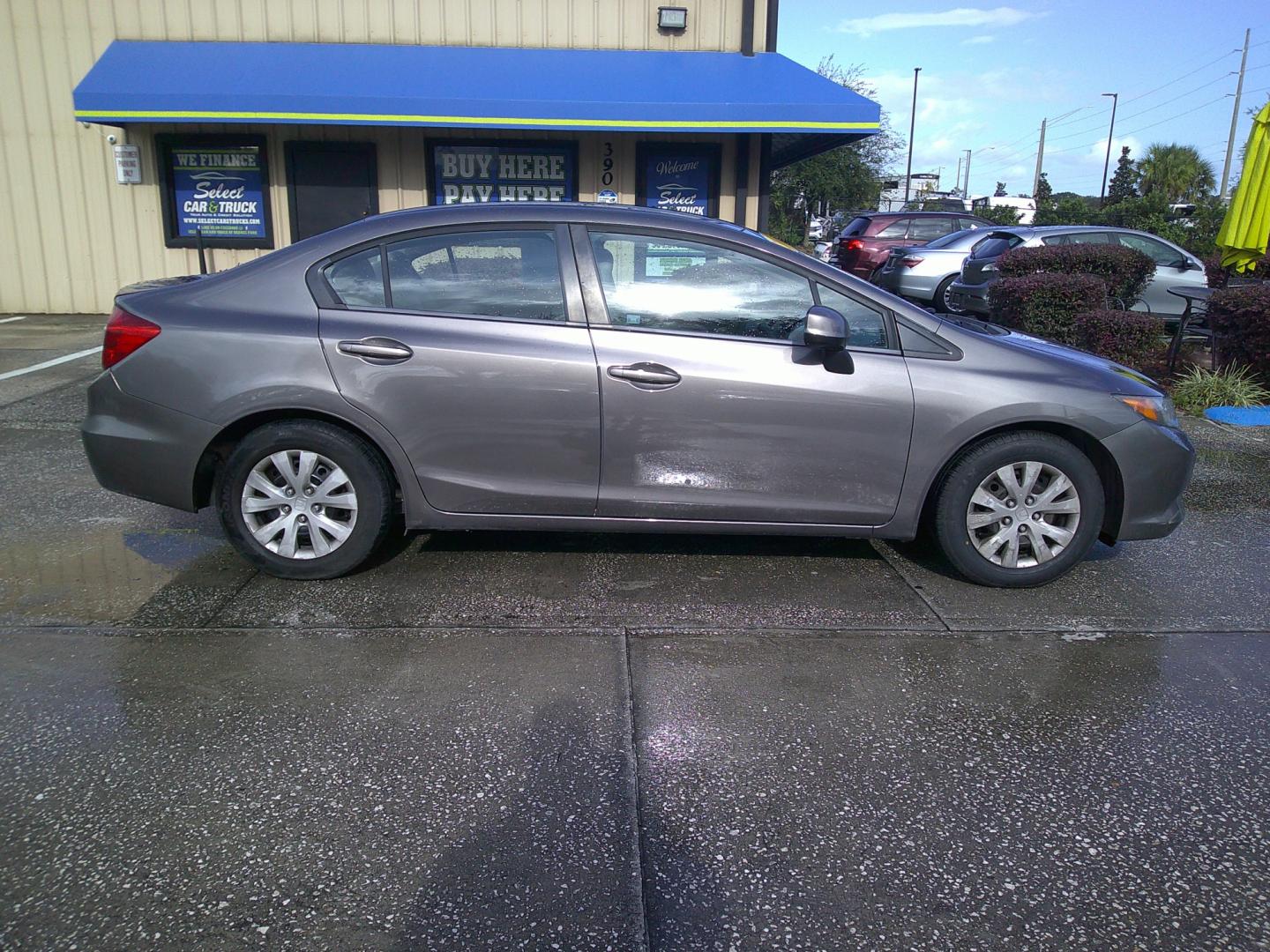 2012 GRAY HONDA CIVIC LX (19XFB2F59CE) , located at 390 Hansen Avenue, Orange Park, FL, 32065, (904) 276-7933, 30.130497, -81.787529 - Photo#2